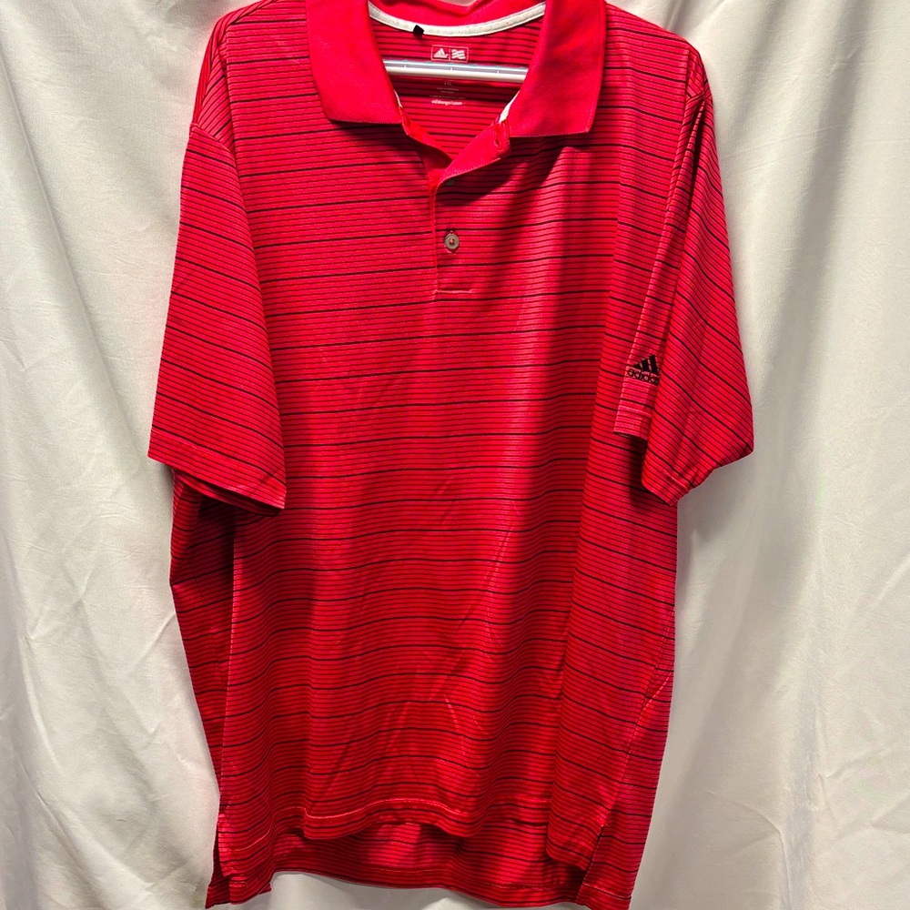 ⛳️Adidas Men's Vibrant Red Golf Polo Shirt